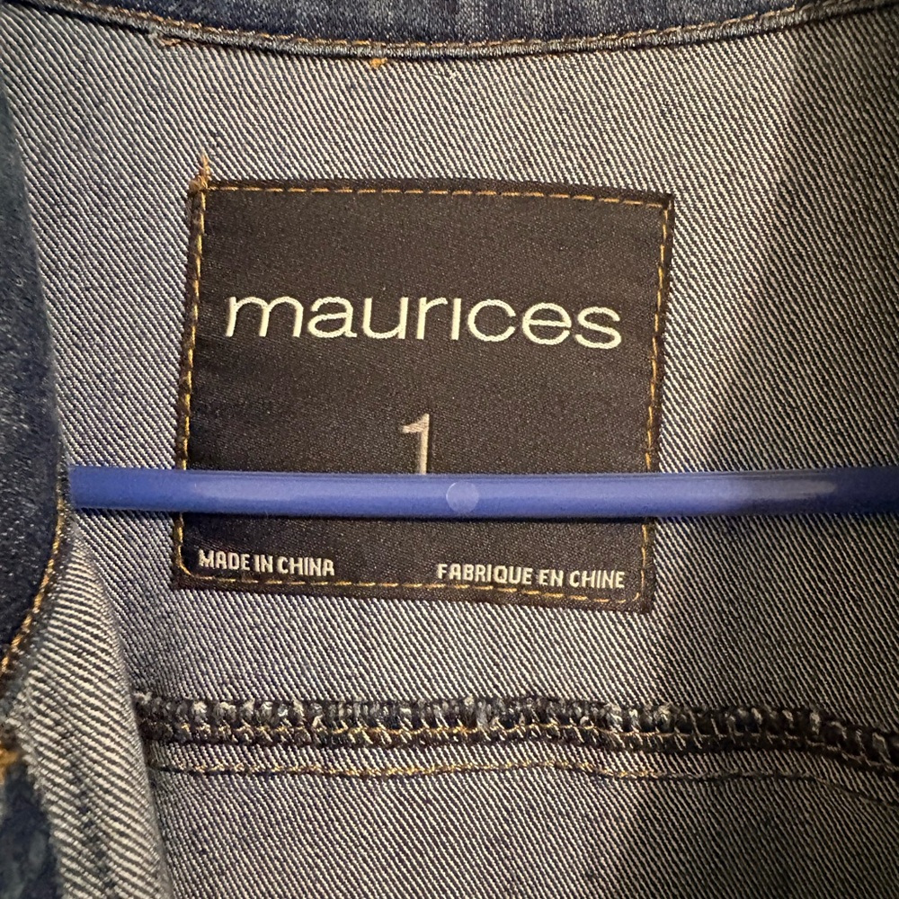 Maurices Women’s  Denim Jacket with Button Details - Picture 2 of 3
